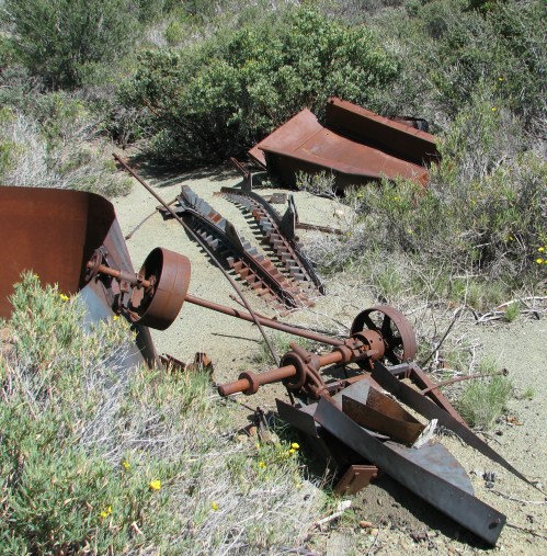 Mine Equipment Los Padres National Forest Santa Barbara Backcountry Davy Brown Mine Trail