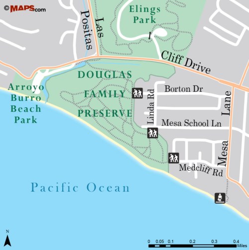 Douglas Family Preserve hike trail map Santa Barbara Wilcox Property Hendry's Beach Arroyo Burro