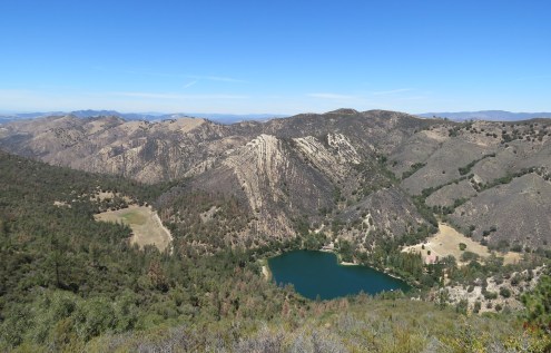 Zaca Lake is seen from Zaca Ridge