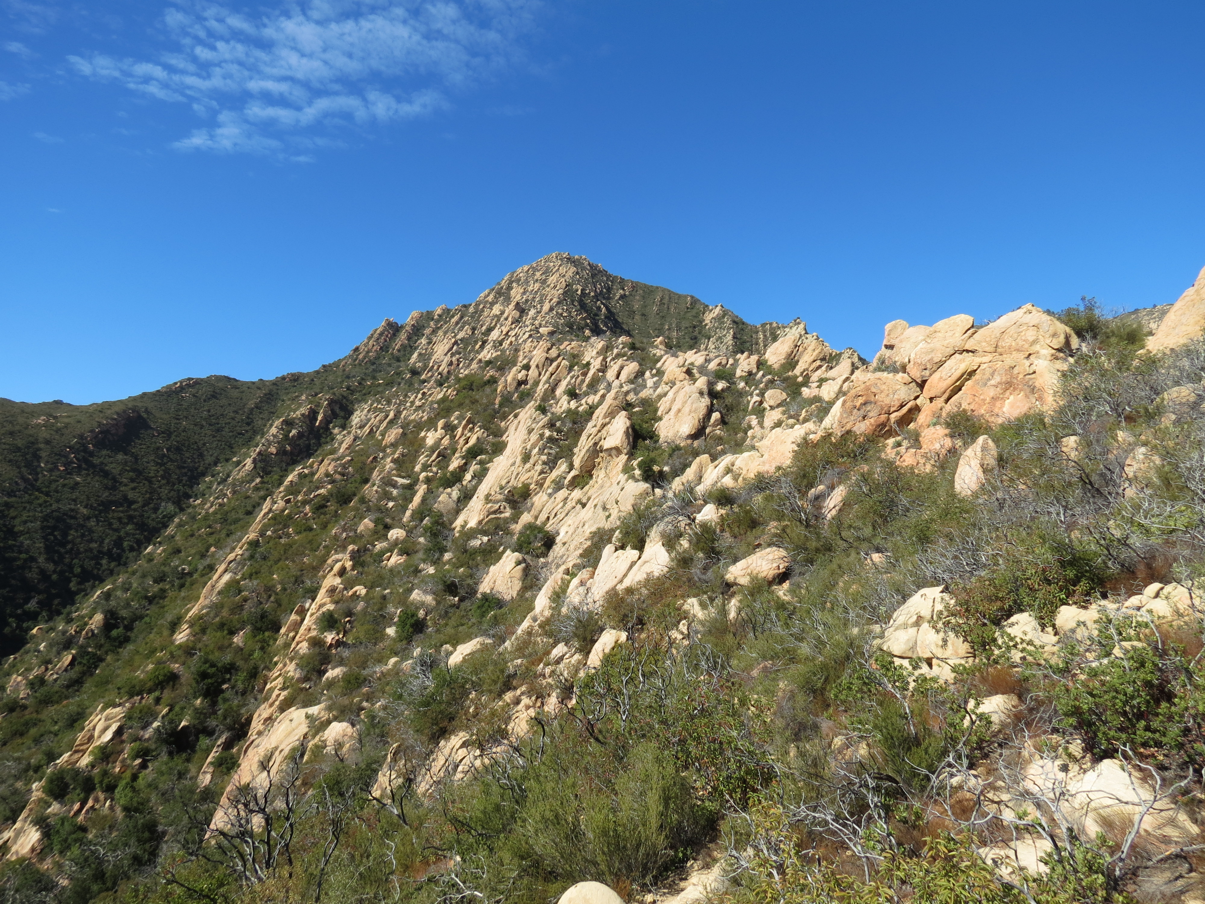 Arlington Peak Dragon's Back Cathedral La Cumbre hike trail Santa Barbara Los Padres National Forest