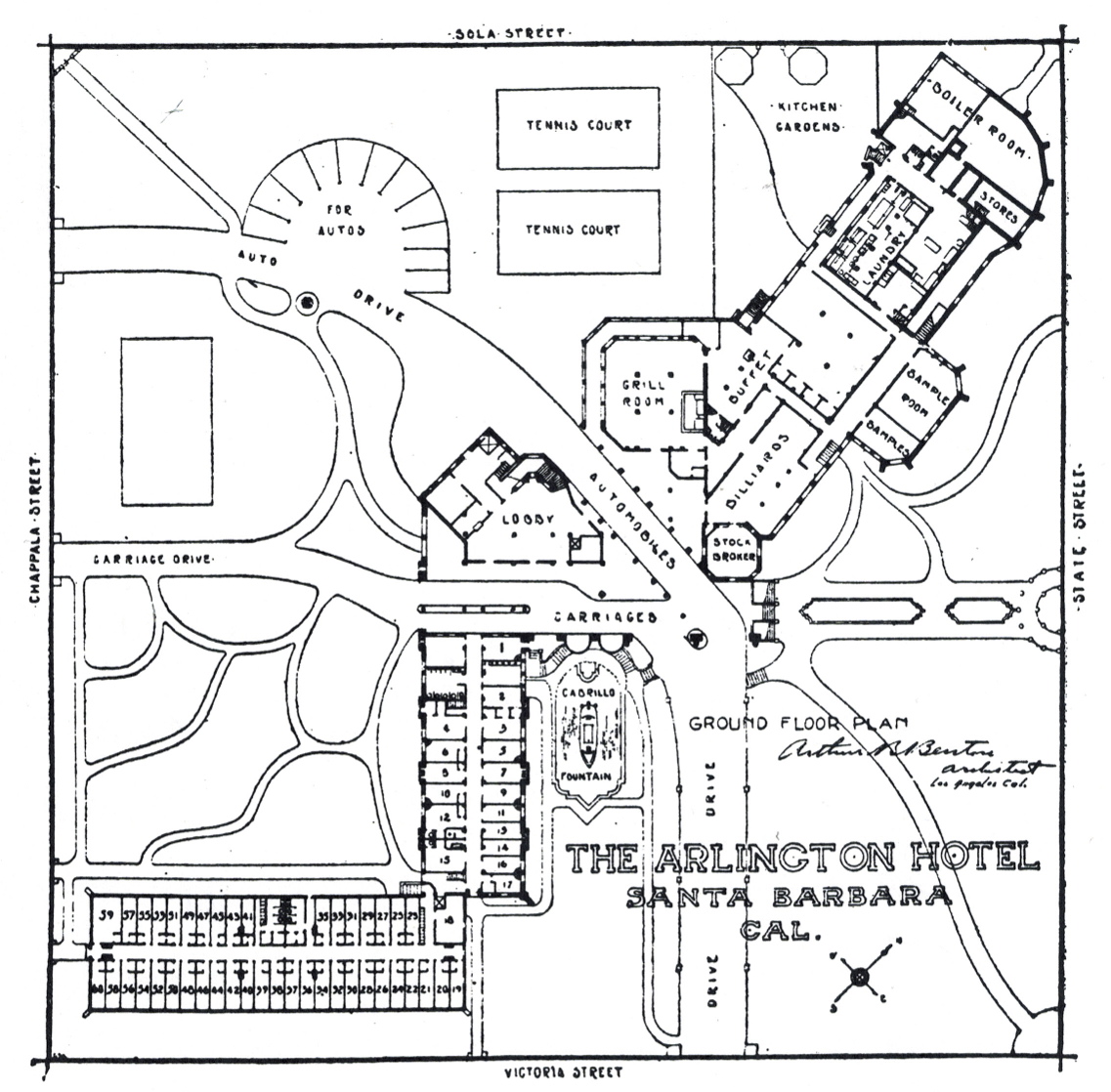 layout rebuilt arlington hotel santa barbara