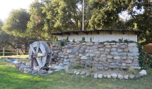 decorative water wheel Hans Christian Andersen Park hiking trail solvang santa ynez valley